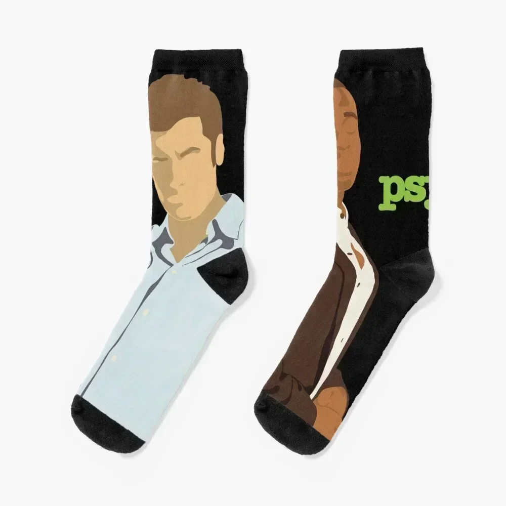 

Psych TV- Shawn And Gus Socks football bright garter floor Men Socks Luxury Brand Women's