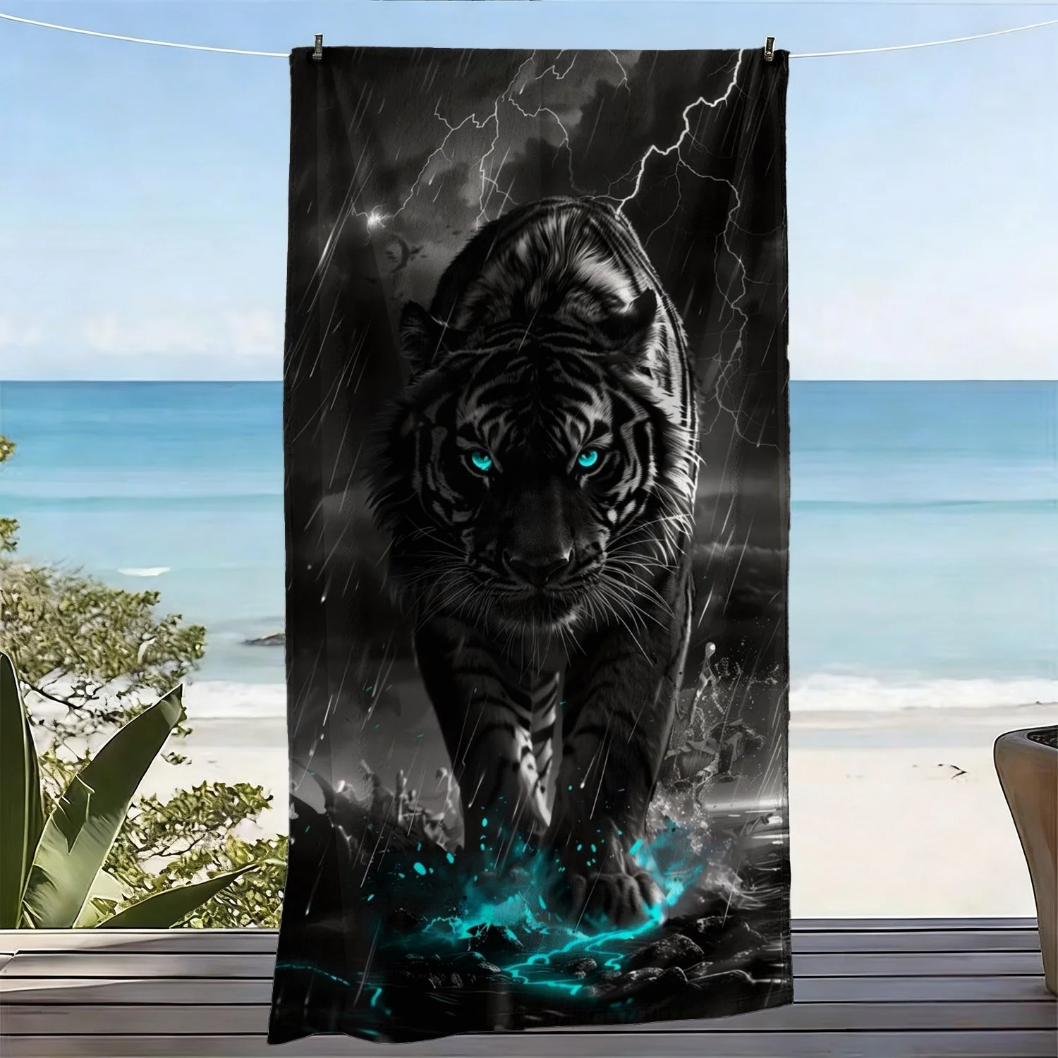 Super Cool Tiger Printed Flannel Blanket, Suitable for Sofas, Beds, Cars, Rooms, Offices, Camping, Exquisite Gift Blankets
