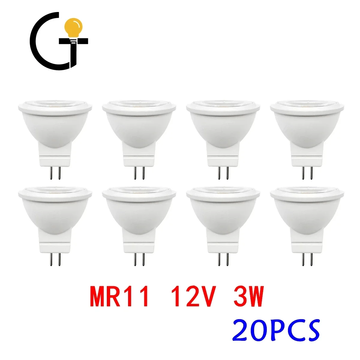 Energy Saving Led Bulb Mr11 GU4 20PCS 12V 3W Cob Spotlight 3000k 4000k 6000k Warm Light For Home Decoration Replace Halogen Lamp