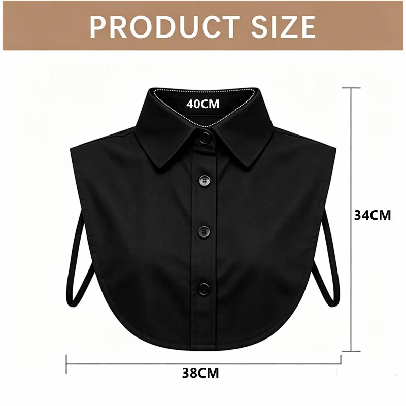 Detachable Dickey Collar Blouse For Women Fake Half Shirt Collar Faux False Half Shirt Blouse Collar Top For Jacket Sweater