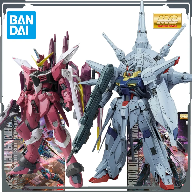 

Bandai Original MG Regular Edition MG195 ZGMF-X09A Justice Gundam&MG194 ZGMF-X13A Divine Intent Gundam Anime Action Assembly Toy