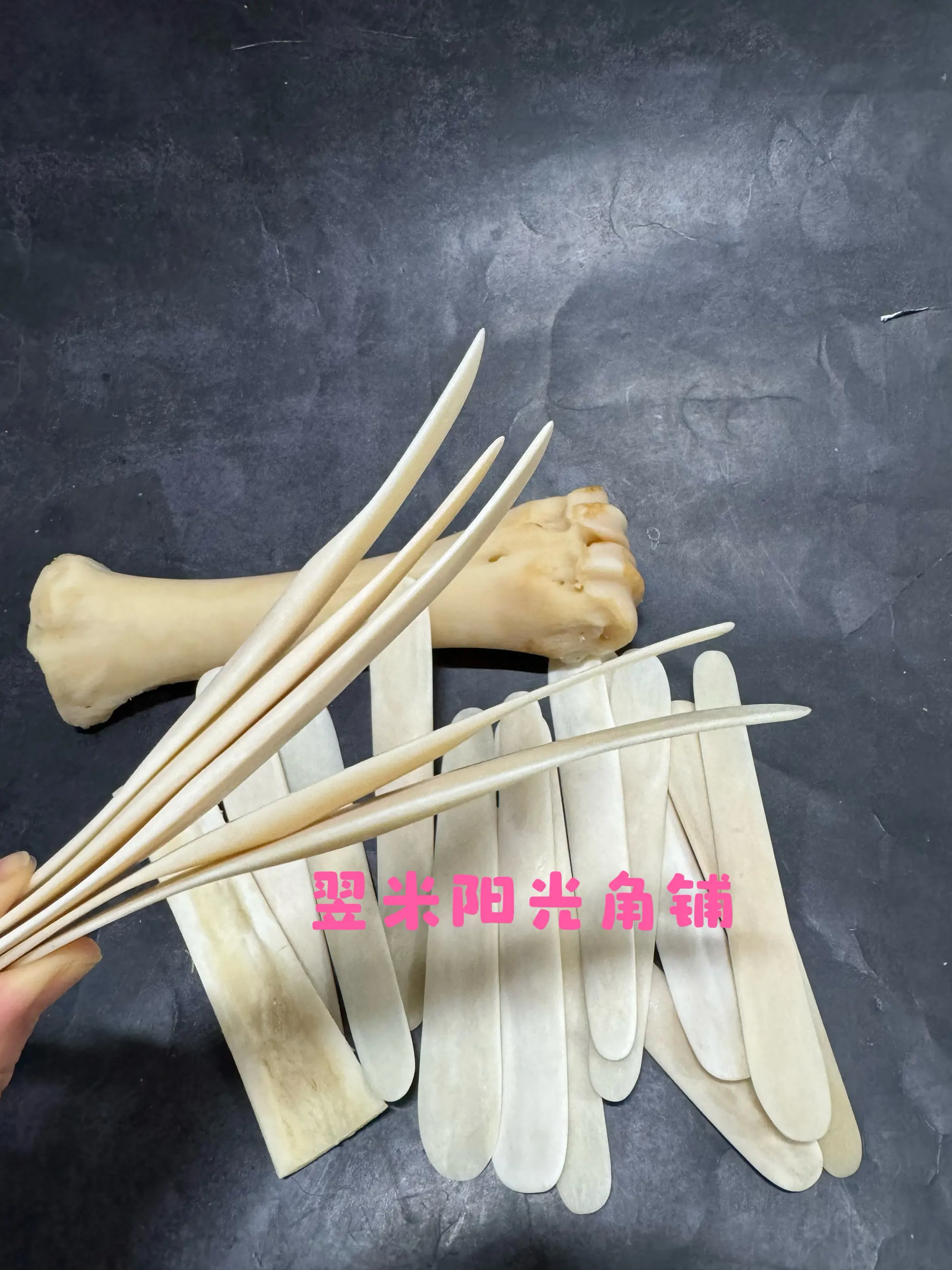 Cattle Bone Dumpling Filling Scoop Decoration Display DIY Slicer Specimens 16cm DIY
