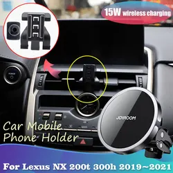 Phone Holder for Lexus NX 200t 200 300h 300 F Sport 2015~2021 Magnetic Stand Support Wireless Charging Sticker Accessorie iPhone