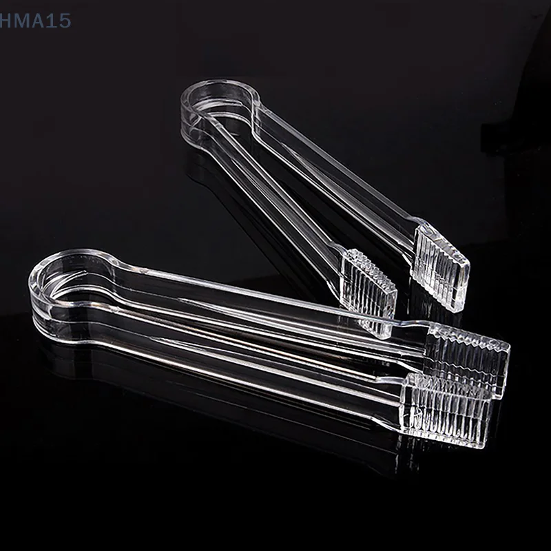 1Pcs Acrylic Ice Tongs Serving Tongs Food Clip Bread Cake Salad Wave Clamping Design Kitchen Tongs For Home Party