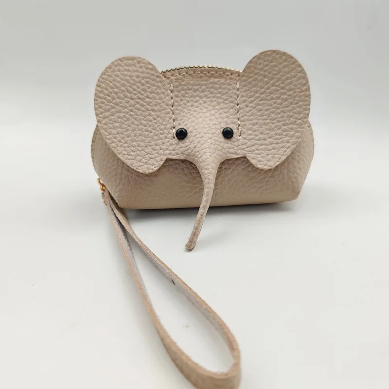 Thailand Baby Elephant Wallet Cosplay Anime Pu Purse Elephant Japanese Bag Backpack Pendant Creative Lipstick Zipper Card Bag
