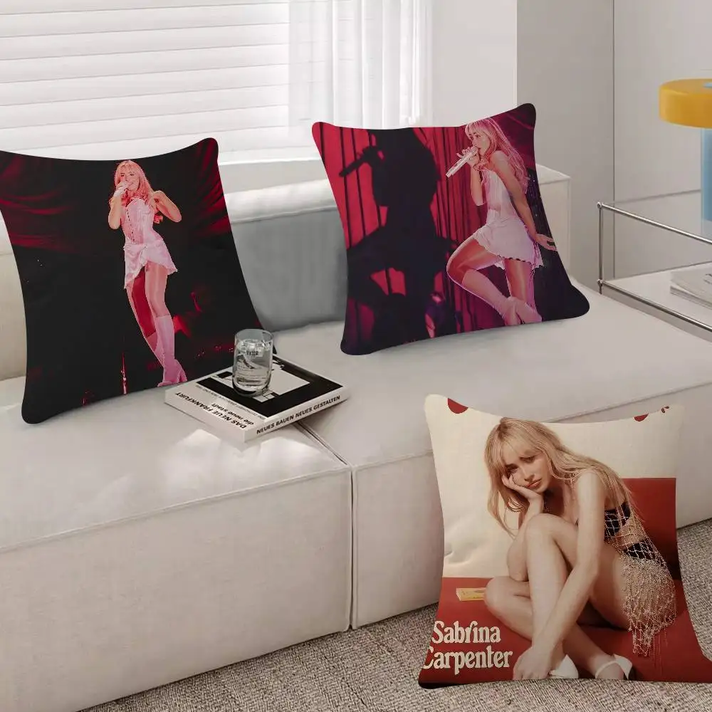 Fashion Singer S-Sabrina C-Carpenter Pillow Cover Sofa Cushion Cover Home Room Decoration Children Gift