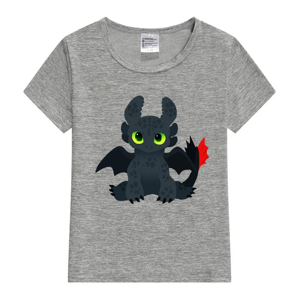 Toothless Boy Kids T Shirts Girl T-shirt Children Kids Short Sleeve Tops 2024 Summer Girls Top Clothes Child Trucksuis