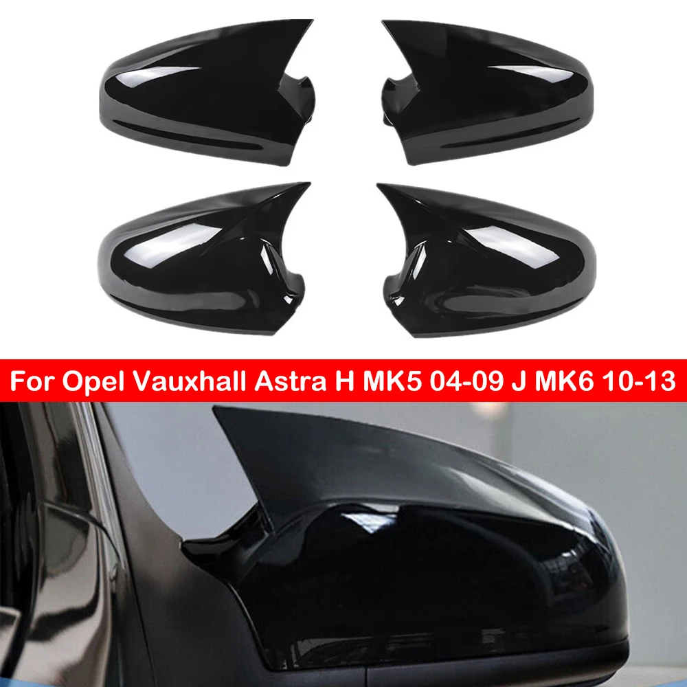 For Opel Vauxhall Astra H MK5 2004-2009 J MK6 2010-2013 Car Rearview Sticker Side Mirror Cover Wing Cap Exterior Door Case Trim