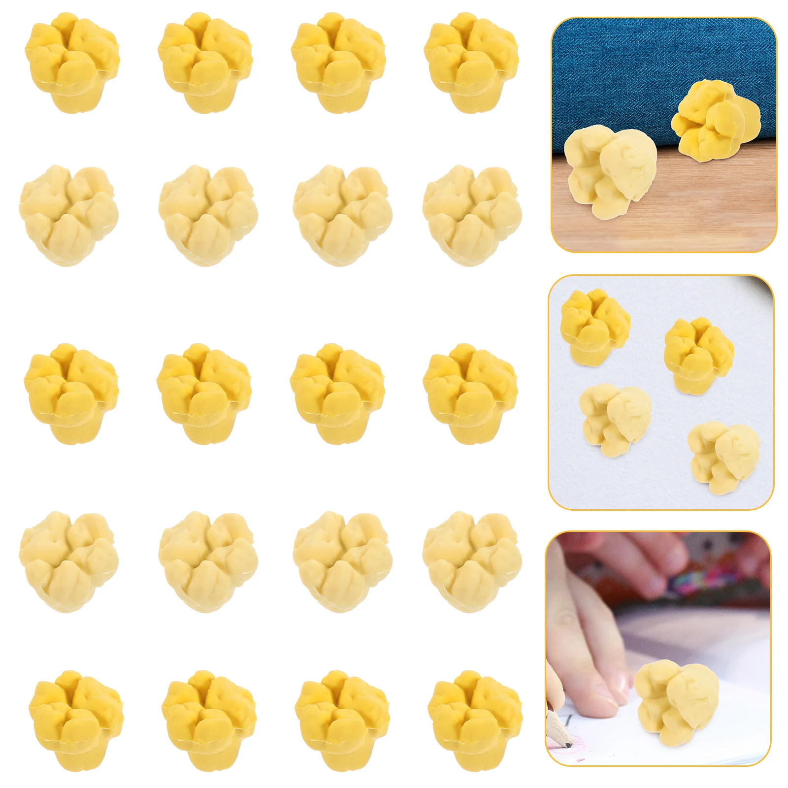 Creative Eraser Popcorn Shaped Kids Stationery Cartoon Rubber School Classroom Rewards Party Favors Learning Supplies