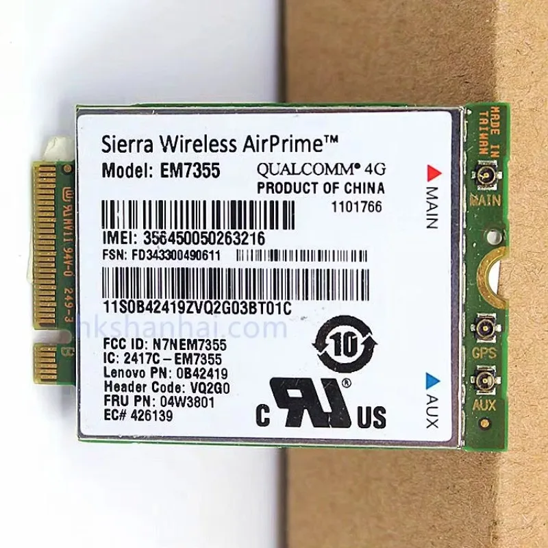 Sierra Wireless EM7355 4G LTE Module M.2 Form Factor GPS Supported USB Interface New Product Category Wireless & RF Modules