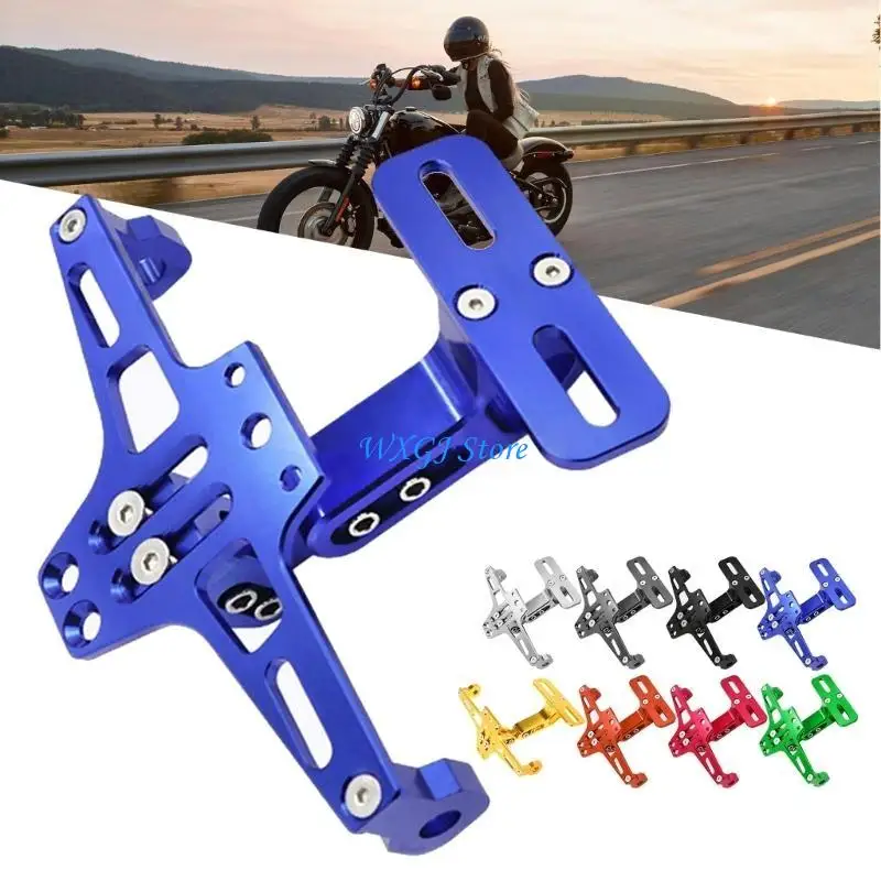 

37JE Motorcycle Tail Light Stand & Number Plate Hold with LED Motorcycle License Plate Frame Adjustment Simple Installation