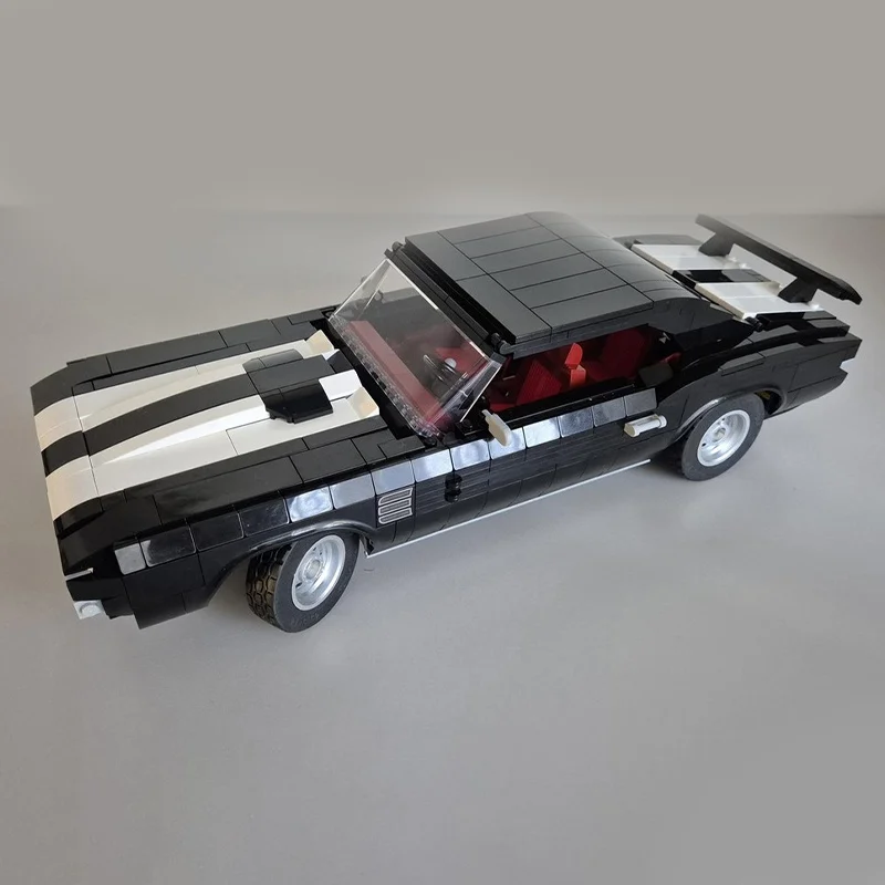 1300 قطعة MOC دودج تشالنجر R T الخالق نموذج اللبنات هدايا عيد الميلاد العمارة تجميع لتقوم بها بنفسك لعبة التعليم عيد ميلاد