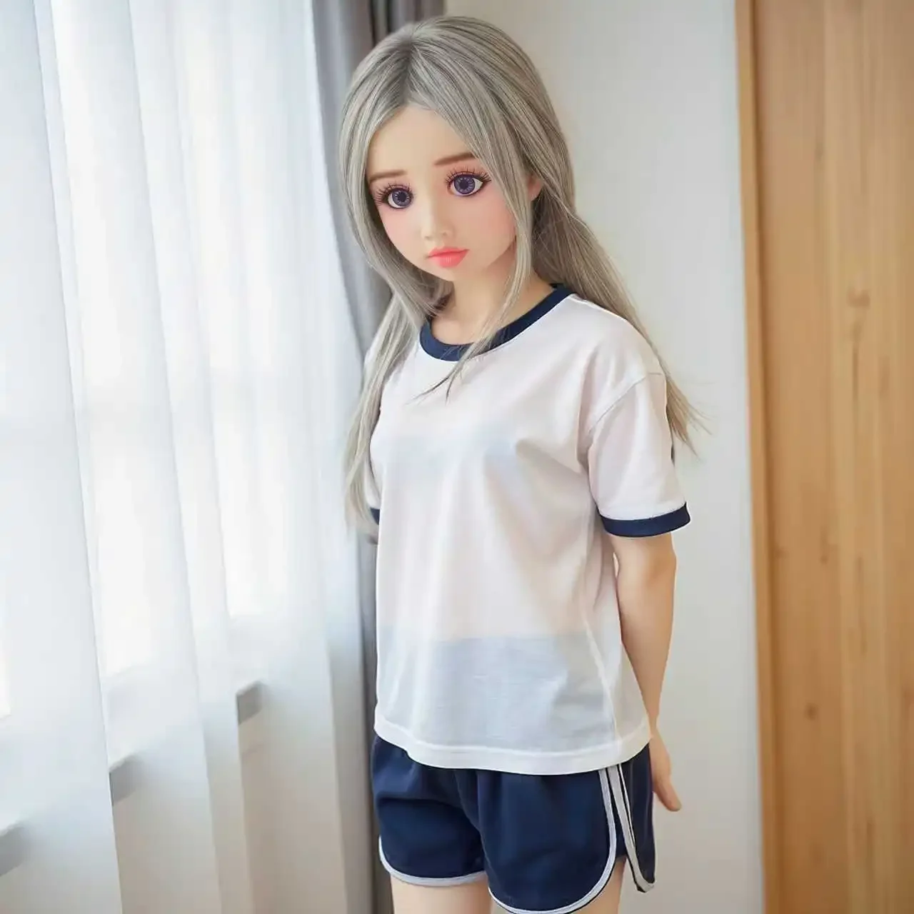 28 بوصة دمية TPE، جسم كامل، عظام قوية، وضعية متعددة الاستخدامات، مكياج رائع، بشرة رقيقة، مناسبة للتصوير الفوتوغرافي والحفلات