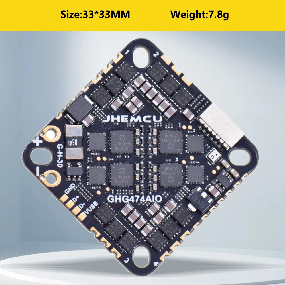 JHEMCU GHG474AIO G474 Brushless Flight Control FC 2-6S AIO for Toothpick Traversal Machine FPV Drone Accessories