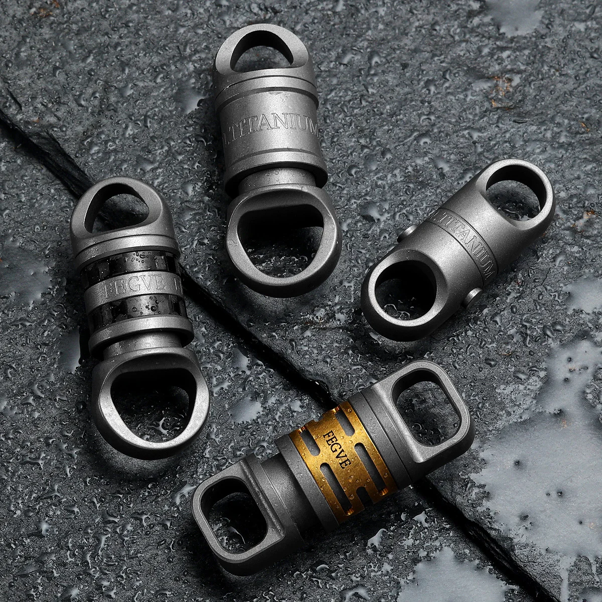 Luksusowy tytanowy brelok do kluczy Magnetic Spin Rotary do kluczy samochodowych Złącze Anti-off Uchwyt Mężczyźni EDC Quickdraw Klamra Męskie gadżety