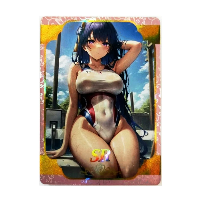 Anime Goddess Story Rare SR refrying Flash Cards Ganyu Nahida Kamisato Ayaka Toys for boys carte da collezione regali di compleanno