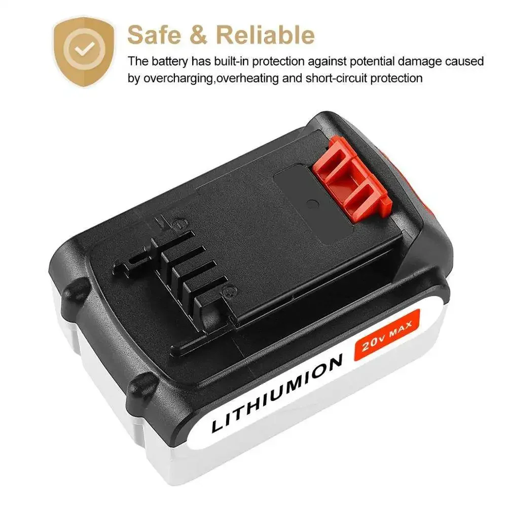 Lithium ion rechargeable electric tool cordless drilling rig battery pack suitable for BAIC BLACK&DECKE LBXR20 LB2X4020 20V