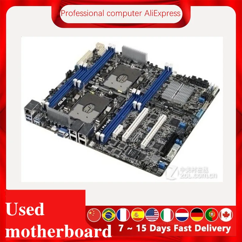 C621 LGA 3647 For ASUS Z11PA-D8 server workstation Z11 Motherboard DDR4 Computer USB3.0 SATA3 Desktop Mainboard Used