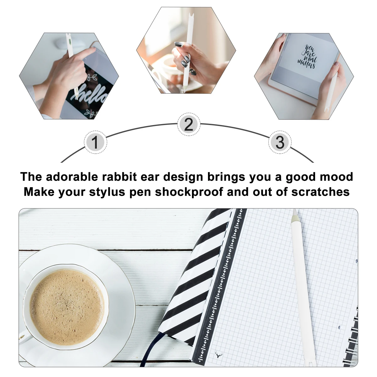 

Silicone Rabbit Ear Pen Cover Anti Dust Capacitive Stylus Case Shockproof Pencil Protector Touch Pen Sleeve Unique Design