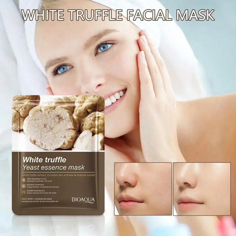 

Womens Face Covers Skin Care | Hydrating Face Sheet for Skin Brightening | White Truffle Essence Facial Cover Skin Care Products