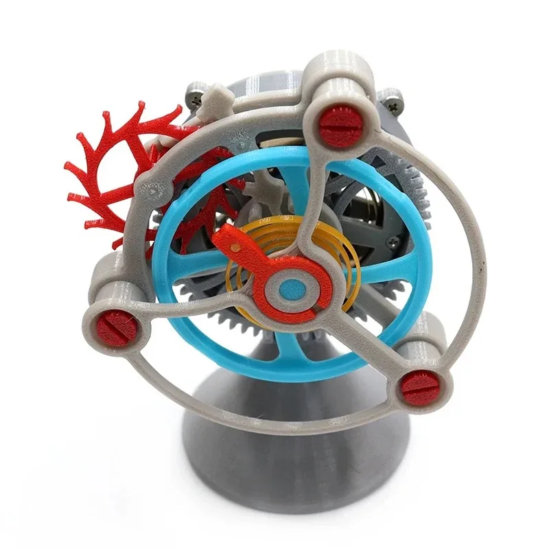 3D Printed Tourbillon Gear Transmission Mechanical Model Power Unit Rotating Escapement Structure Decompression Toy Gift