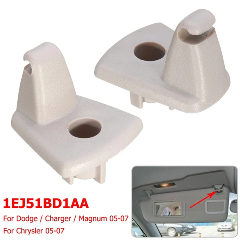 2Pcs Sun Visor Clips Hook Holder For Chrysler Dodge Charger 06-07 Magnum 05-07