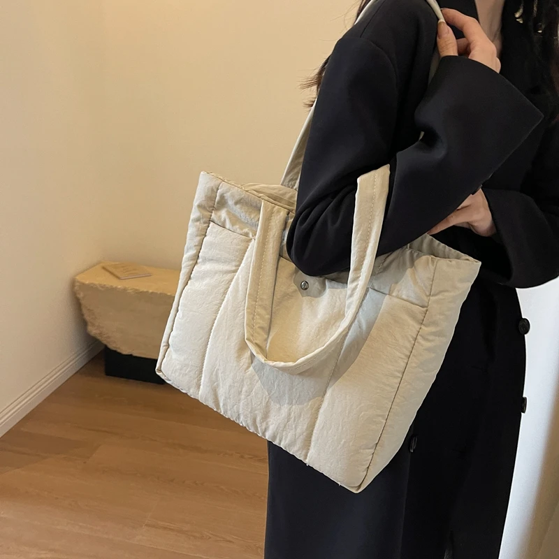 Big Simple Soft Shoulder Side Bag for Women 2023 Winter Trend Fashion Design Cloth Hand Bags Female Handbags Tote Bags