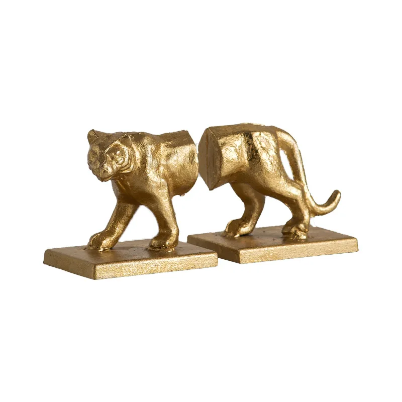 

Metal Crafts Ornament Home Iron Art Book Entrance Leopard Animal Ornament American Antique Creative Ornament