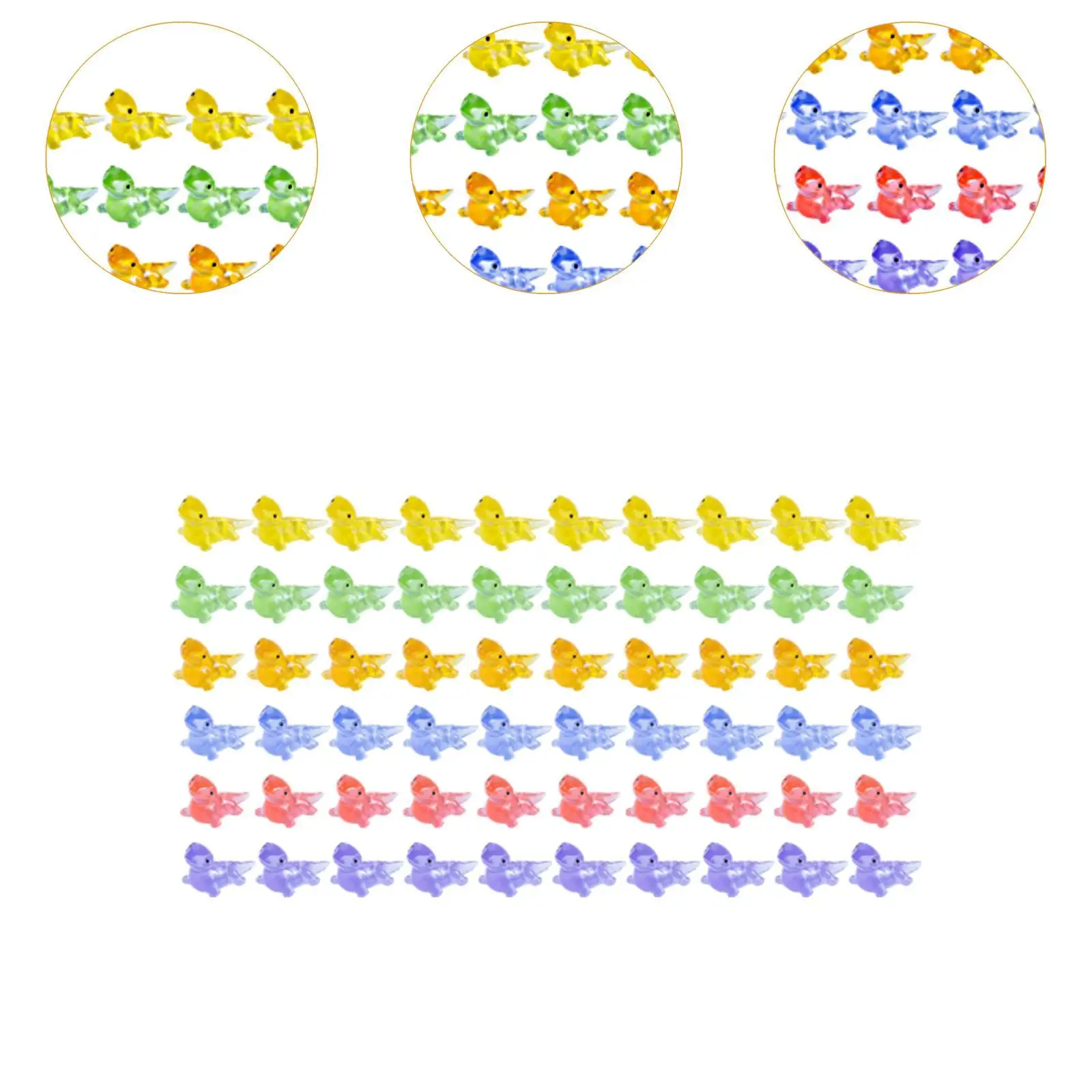 60x الراتنج الشكل مصغرة التماثيل تماثيل صغيرة تماثيل صغيرة على شكل حيوانات مضيئة وعاء نبات صغير ديكور #5