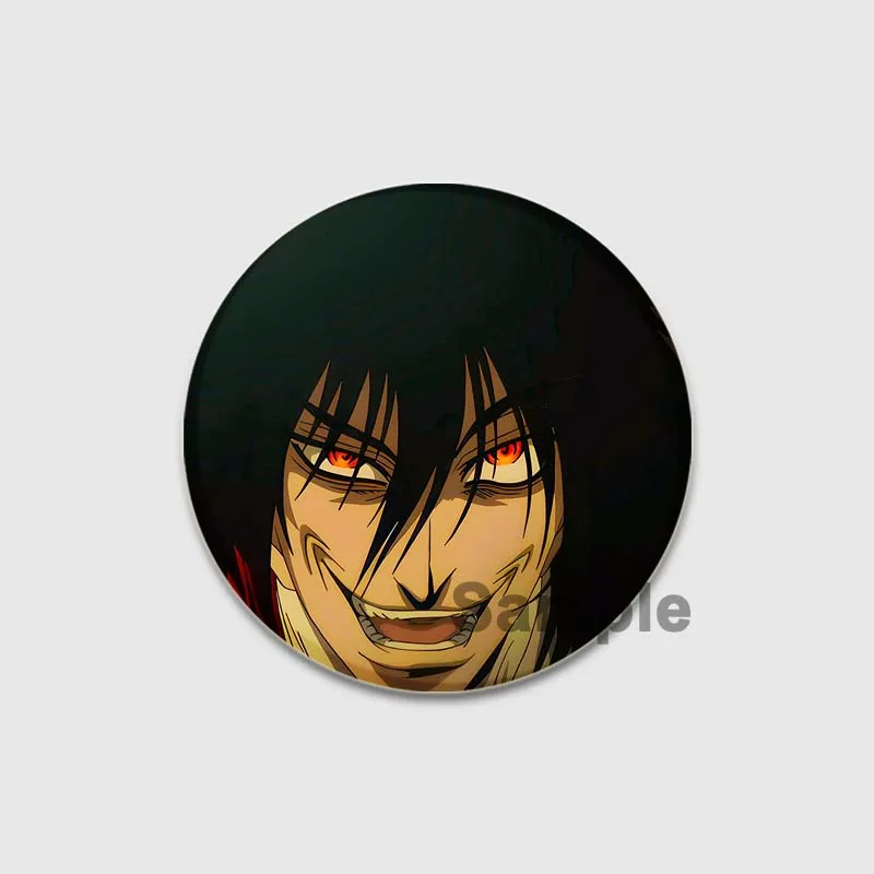Anime Hellsing Ultimate Tinplate Soft Button Brooch Creative Badge