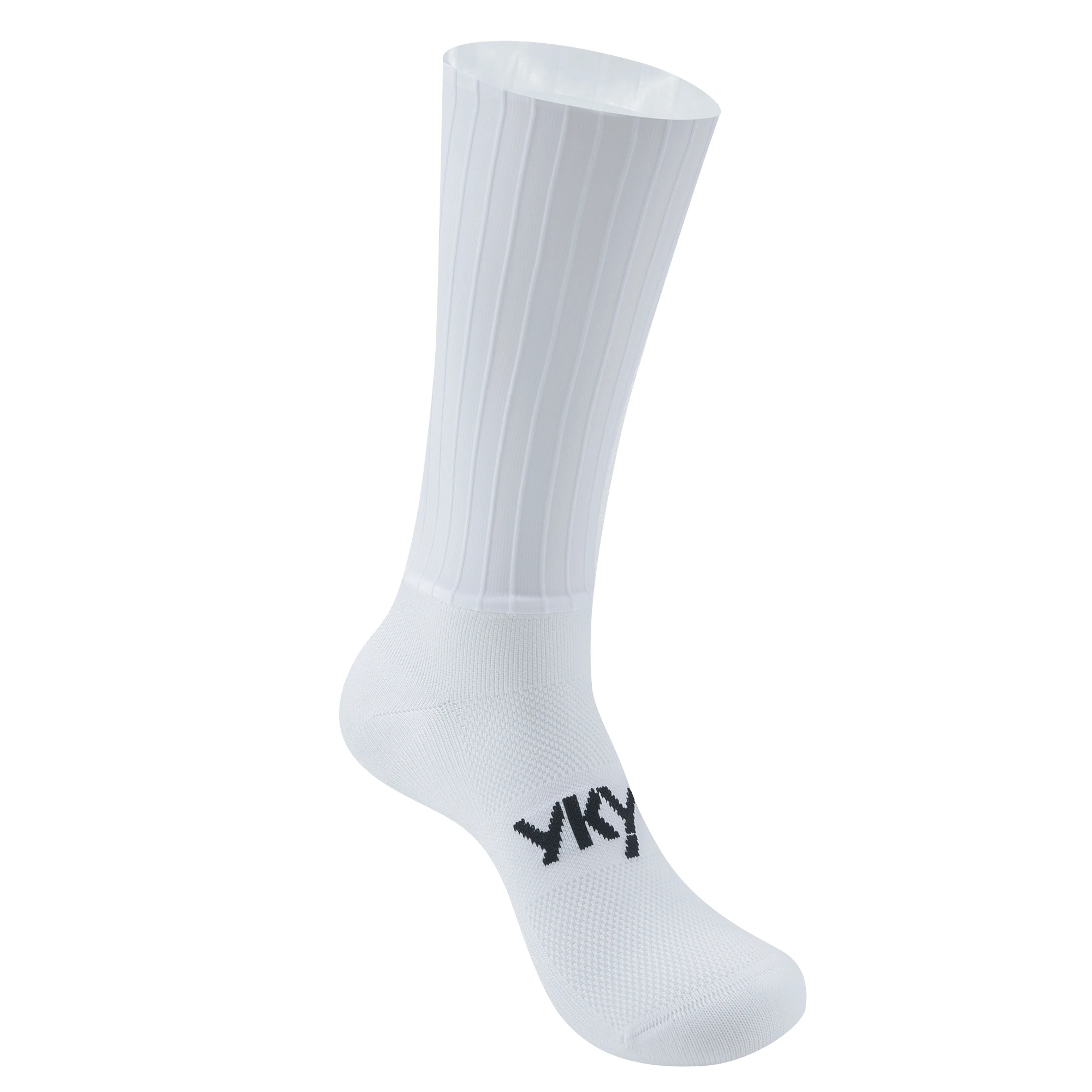 YKYWBIKE Narrow Stripe Radsocken, aerodynamische Unisex-Rennradsocken, Fahrradsocken, rutschfeste Sport- und Outdoor-Laufsocken – Detail 2