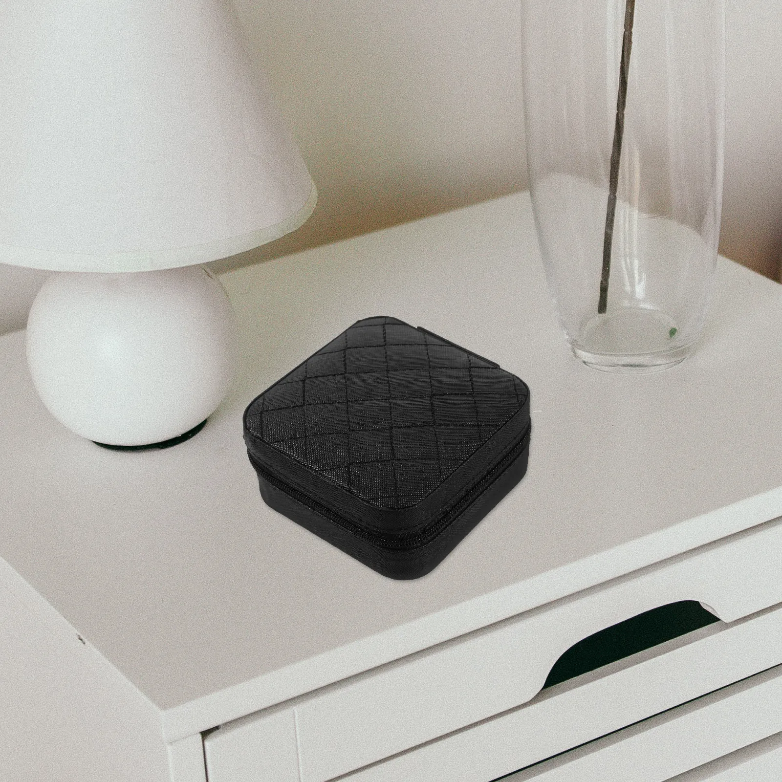 

Маленький портативный футляр для хранения серег, дорожный органайзер для украшений, коробка для колец и ожерелий, мини-органайзер для ювелирных изделий