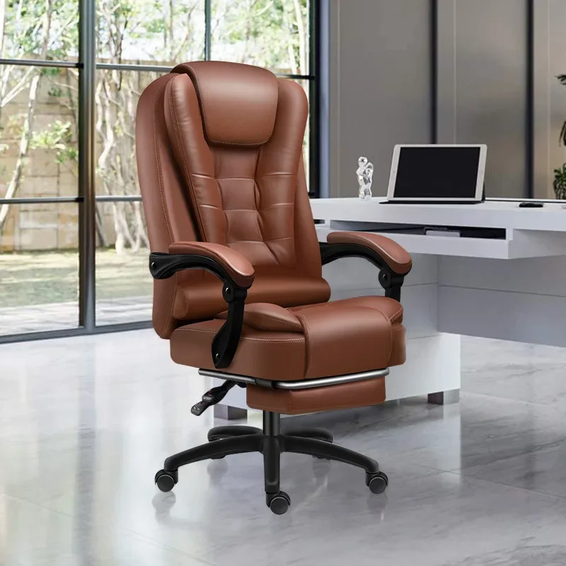 Bedroom Office Chair Computer Mobile Armrest Conference Comfort Oversized Leather Chairs Executive Ergonomic Furniture