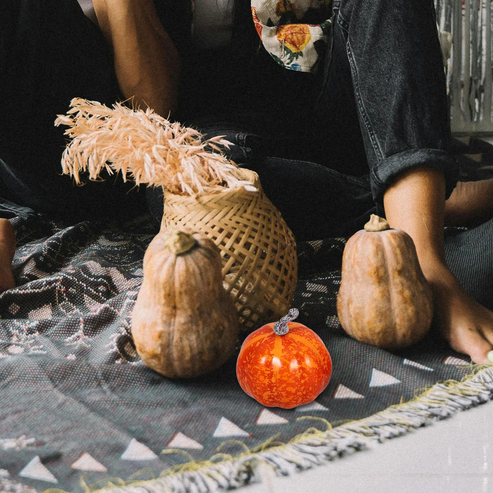 

12pcs Foams Ornament Halloween Decor Artificial Pumpkins Harvest Festival Party Decor Mini Foams Pumpkin Fake Pumpkin Outdoor