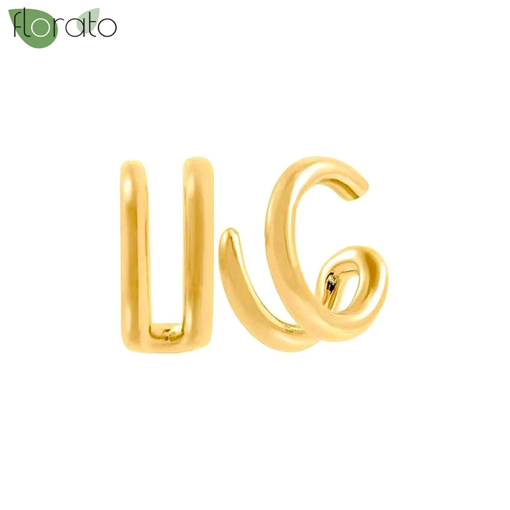 1 قطعة الذهب اللون موضة Minilist لا ثقب الأذن الكفة أقراط للمرأة وهمية ثقب الأذن مقاطع أقراط للنساء الأصفاد