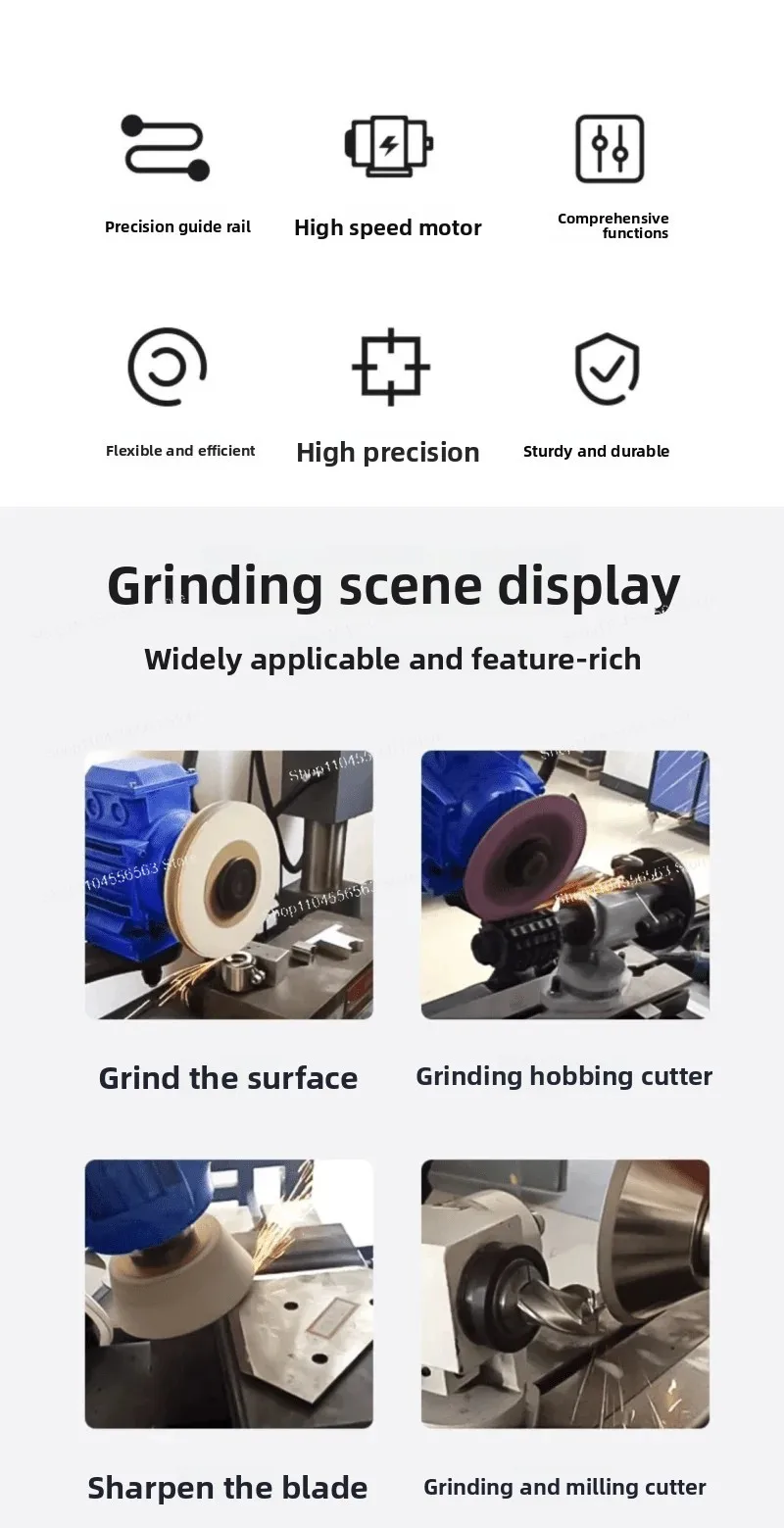 Multi-Function Tool Grinder with 6 Million RPM for Surface Grinding, Includes Suction Tool Cabinet