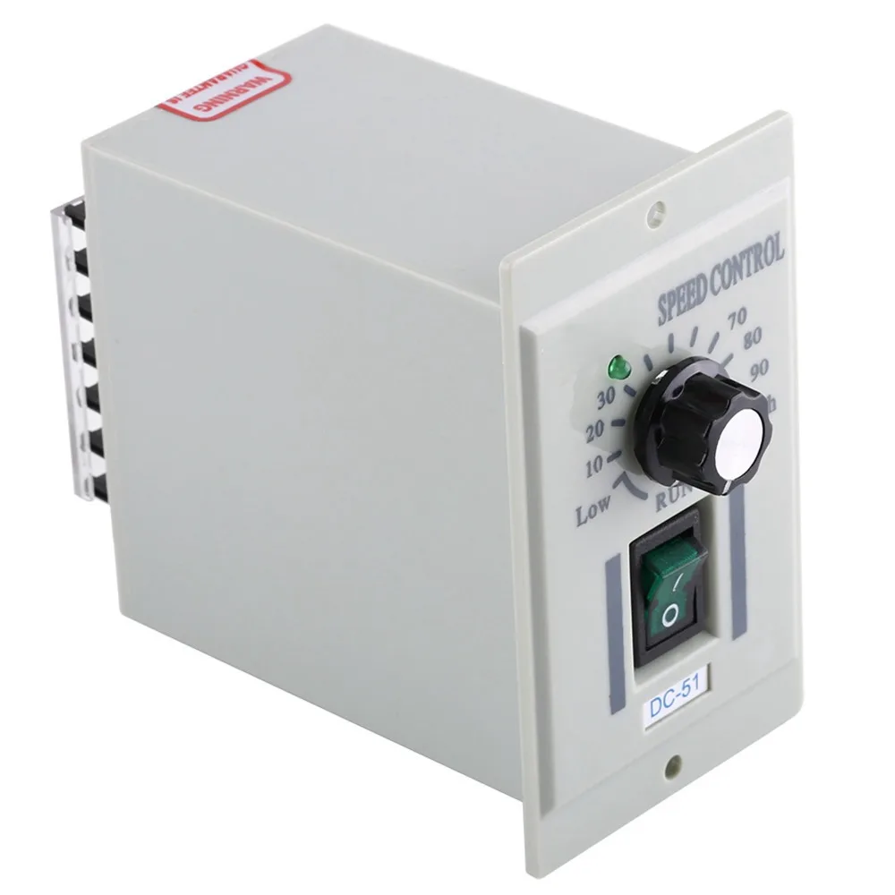 24V-90V Output DC Motor Speed Controller AC 110V Input Knob Adjustable Electric Speed Regulator DC-51 Model 400W Power