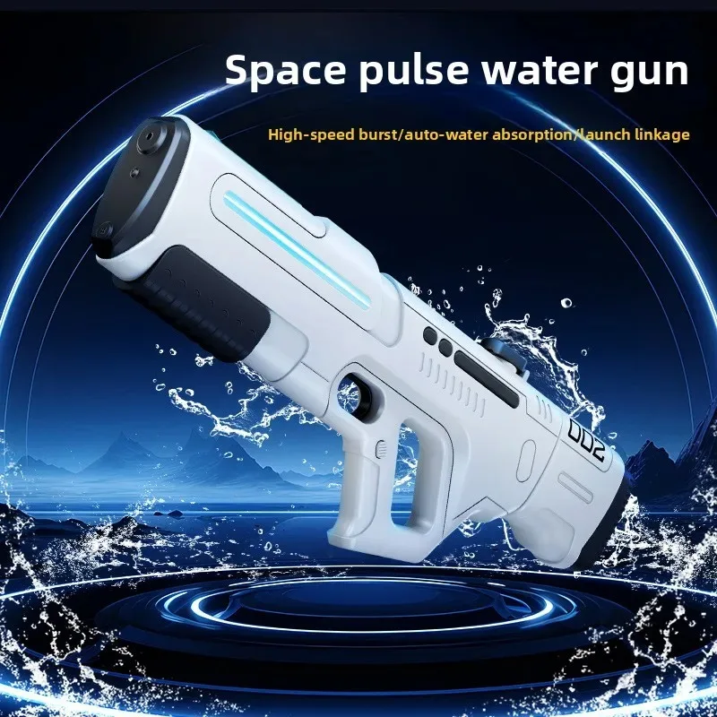 Pulse Continuous Firing Watergun Electric Water Gun Powerful Water Spray Large Capacity Automatic Water Absorption Squirt Gun - view 5