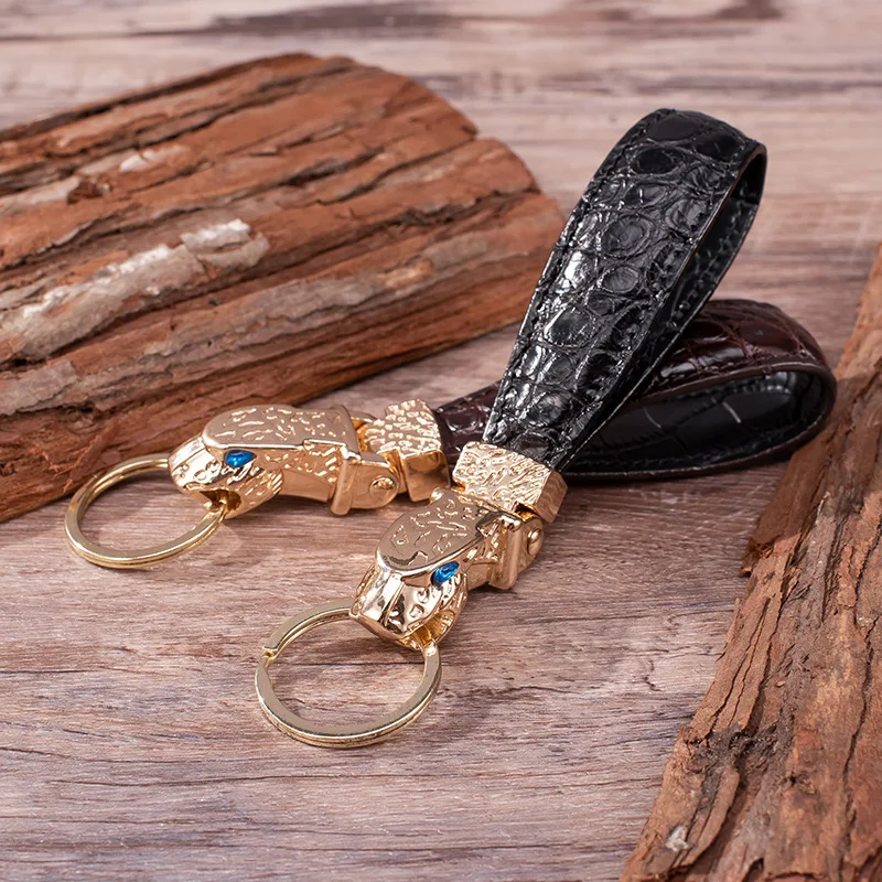 Luxury Key Chain Men Women Leather Car Keychain Leopard for Key Rings Holder Bag Pendant Male Xmas Accessories Gift Dropshipping