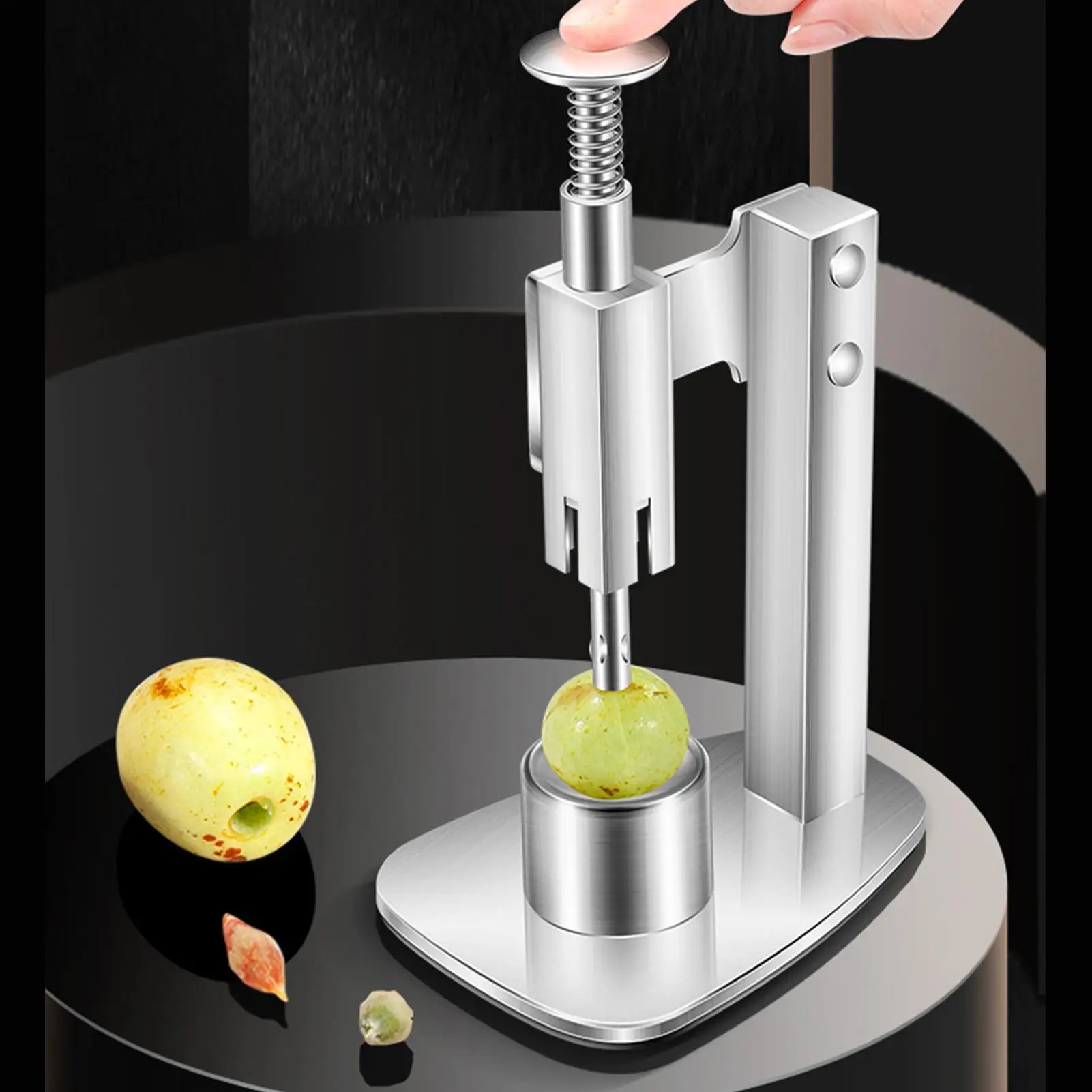 

Инструмент для удаления вишневого питника, инструмент для удаления вишневого сливового питника из нержавеющей стали, ручной инструмент для оливкового тонера для дома, кухни, выпечки фруктового джема