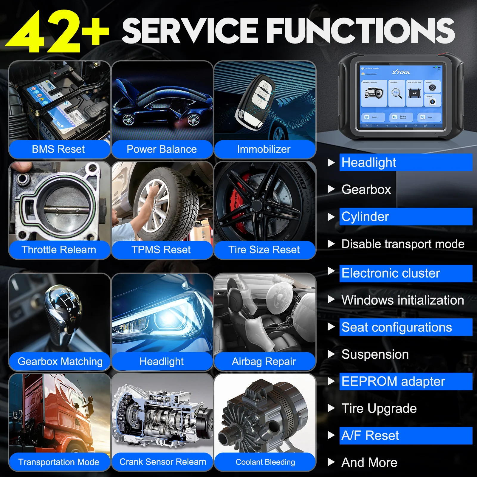 XTOOL X100 MAX2 2025 Top Key Programming Tools For Benz With KC501 J2534 ECU Programming For BMW 42+ Services Automotive Scanner