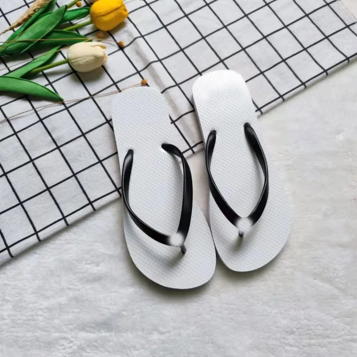 Sandal herringbone bersol tebal, sandal dalam ruangan anti slip EVA sederhana modis luar ruangan