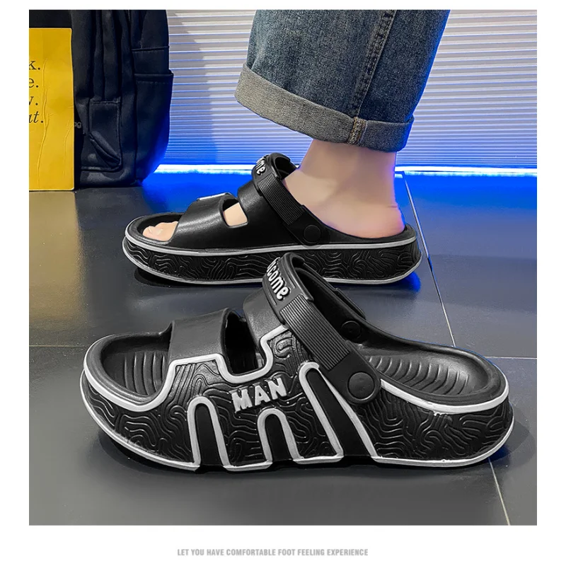 

Summer Wear Men's Sandals Dual-Use Outdoor Beach Shoes40-45 2025Summer Breathable Season Comfortable Sneaker