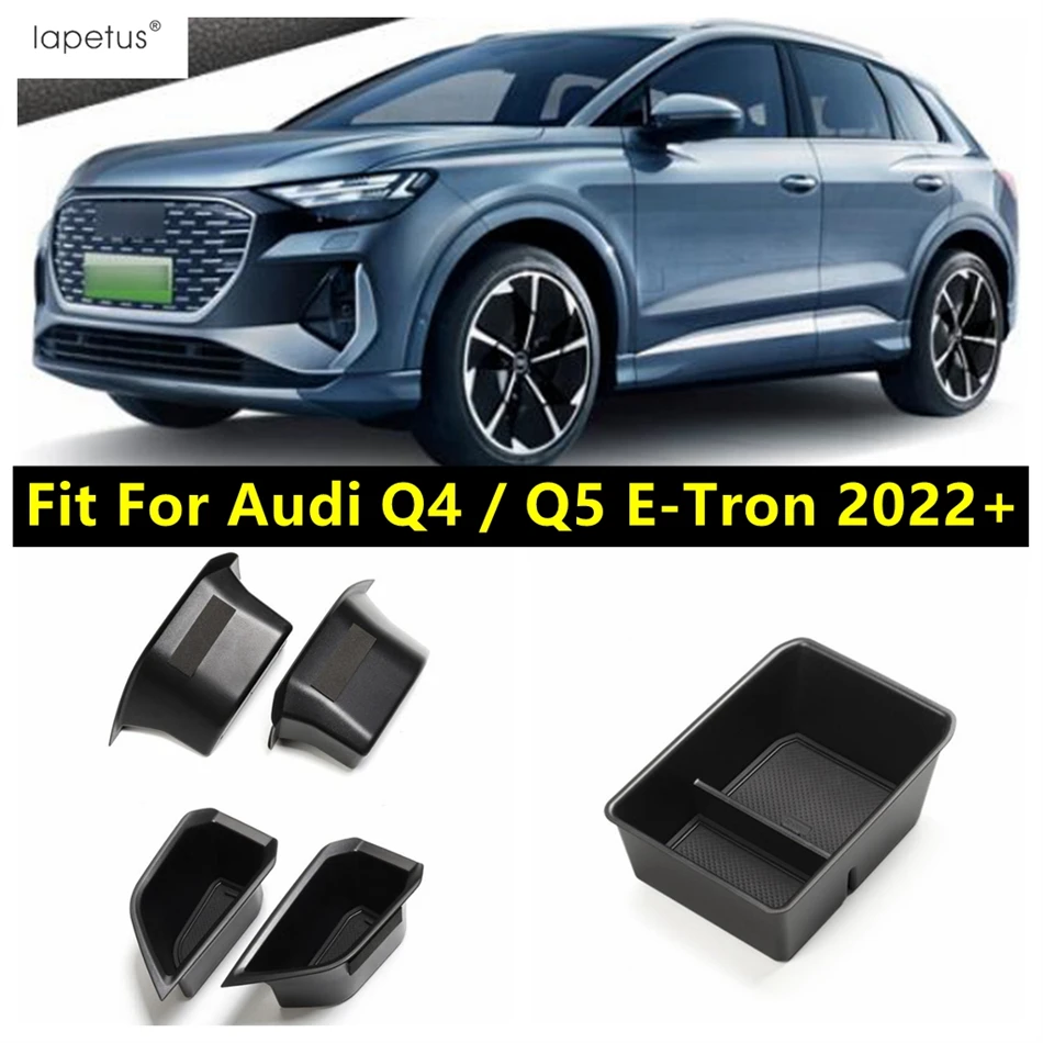 

Central Control Armrest Storage Box Door Container Phone Holder Tray Accessories Interior For Audi Q4 / Q5 E-Tron 2022 - 2024