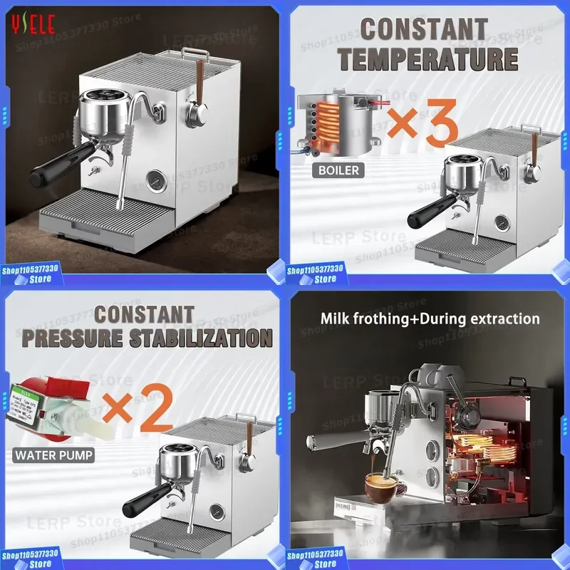 Professional 9 Bar Espresso Machine High Quality In House Cafe Equipment Fast Coffee Maker For Business Use Commercial Grade