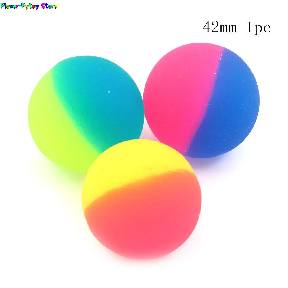 1pcs Cute Luminous Children Toy Ball Colored Boy Bouncing Ball Rubber Kids Sport Games Elastic Jumping Balls 42/45mm Outdoor toy