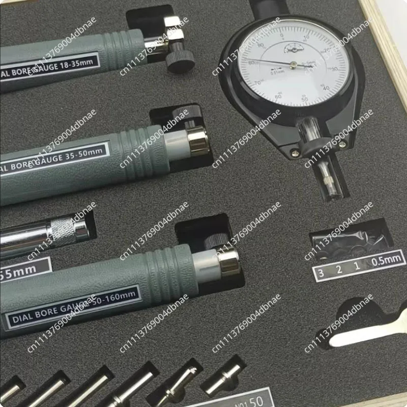 High Precision inside Micrometer Bore Gauge Set 18-160mm Dial Indicator Cylinder Bore Measuring Tool for Industrial Use