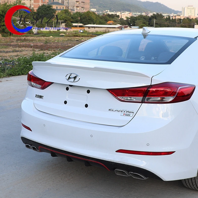 2016-2017 Für Hyundai Elantra Hochwertiger ABS-Material Auto-Heckflügel in Grundierungsfarbe Heckspoiler