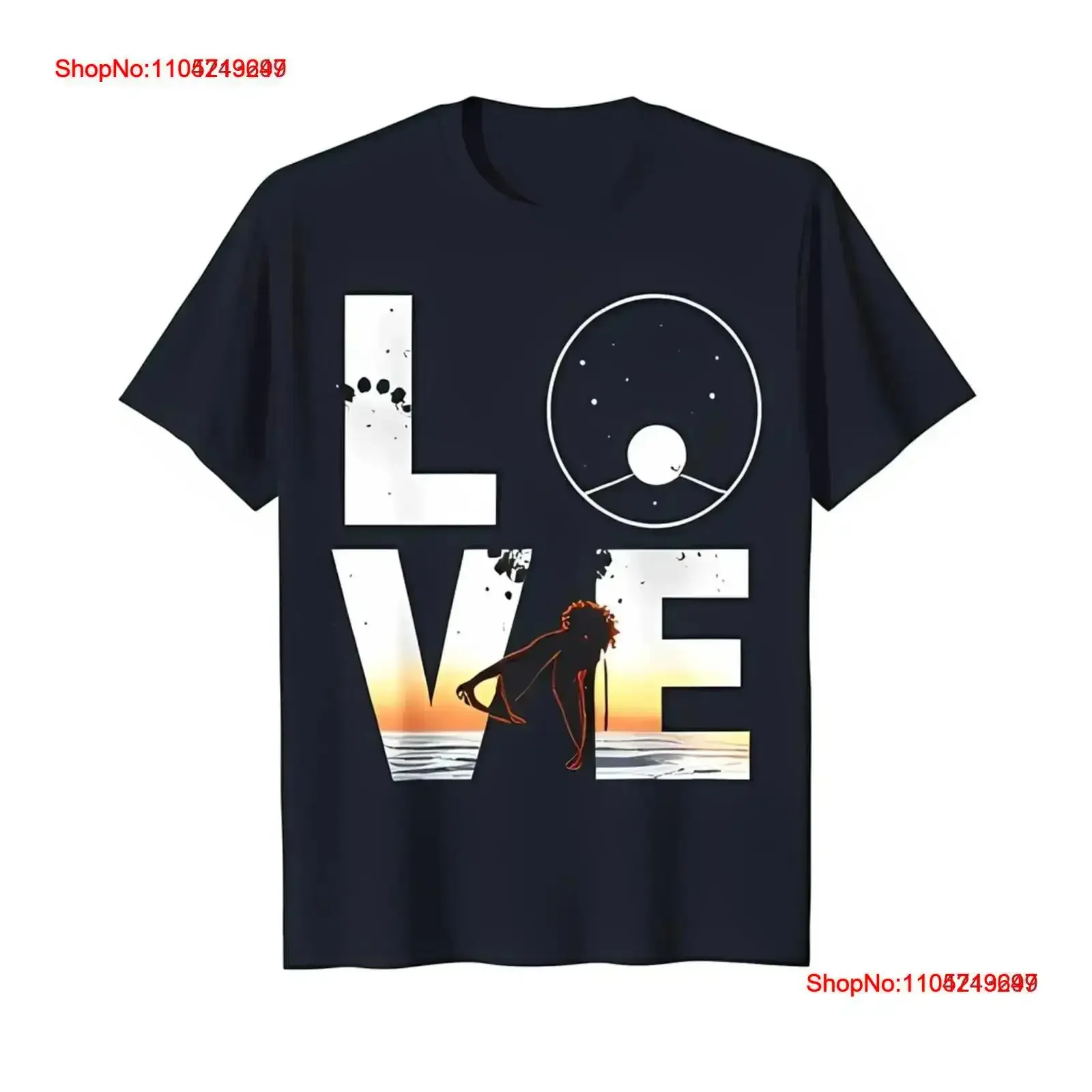 Vintage Surf Inspired 'LOVE' T Shirt with Surfer and Sunset Design on Washed Slightly Top For Everyday Wear Stylish vintage