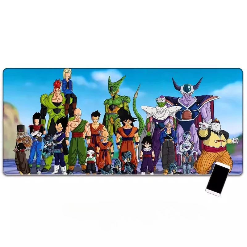 High Definition Printing Dragon Ball Super Z Series Son Goku Tide Brand Mouse Pad Large Edge Locking Computer Desk Keyboard Pad